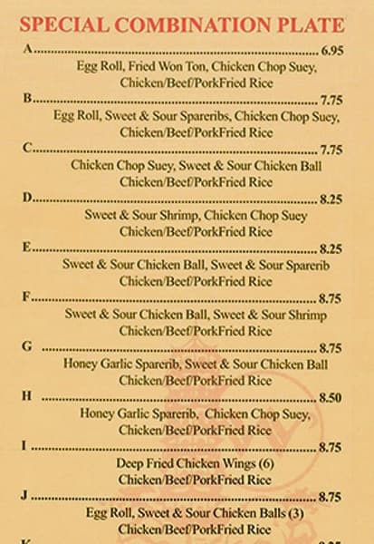 Menu of House of Wong photo8