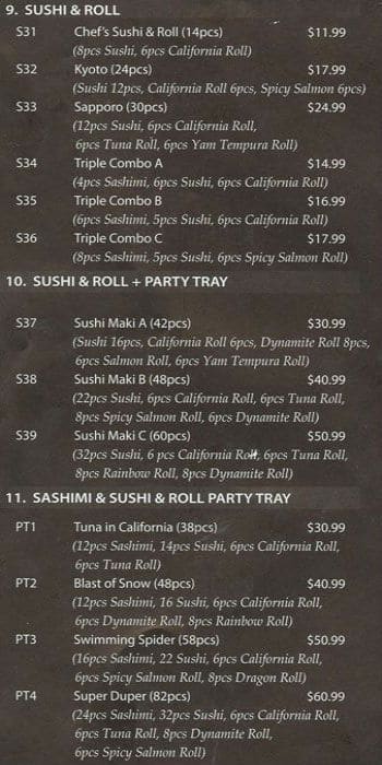 Menu of Sushi4u photo6
