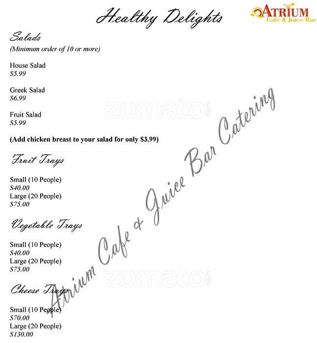 Menu of Atrium Cafe photo3