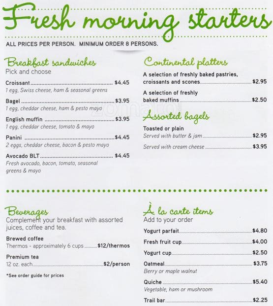 Menu of La Prep photo2