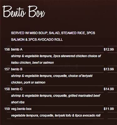 Menu of Sushi T&T photo14