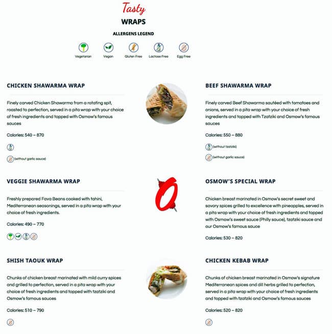 Menu of Osmow’s photo4