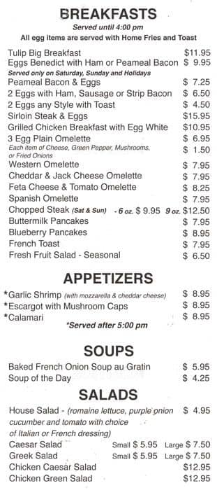 Menu of The Tulip photo2