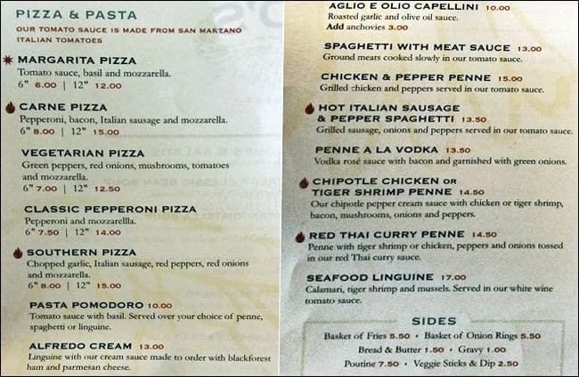Menu of Fred’s photo3