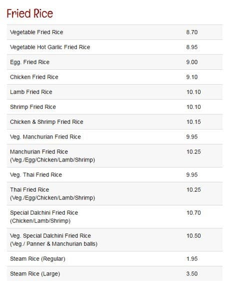 Menu of Dalchini photo9