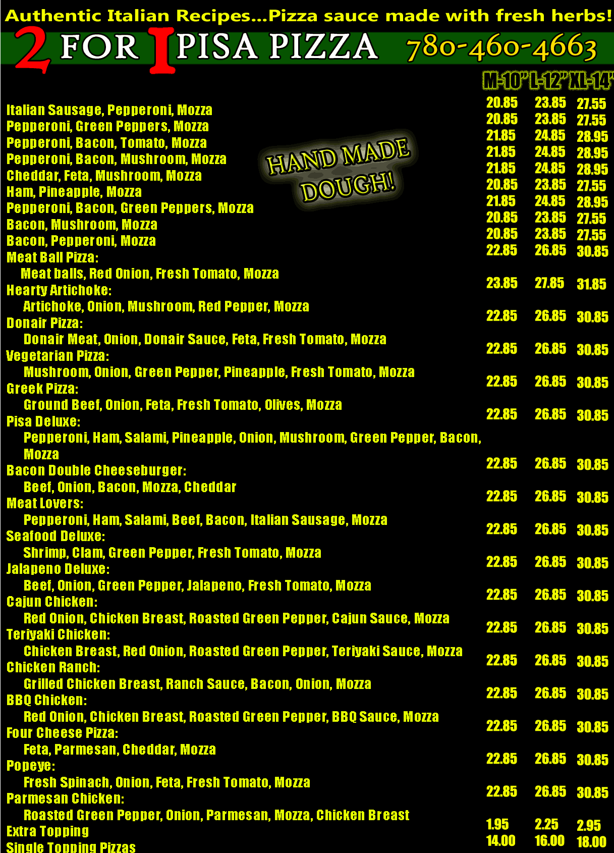 Menu of Pisa Pizza and Pasta photo2