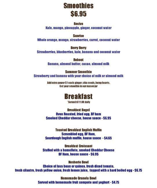 Menu of The Nosherie photo2