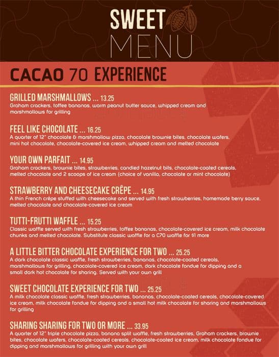 Menu of Cacao 70 photo6