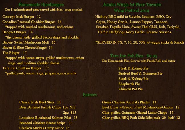 Menu of Tara Inn photo4