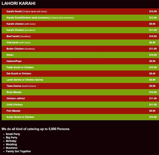 Menu of Shaheen Tikka & Kabab photo3