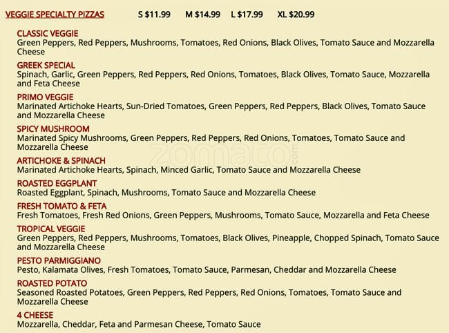 Menu of East Van Pizza photo4