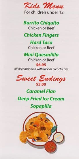 Menu of Mexico Lindo photo6