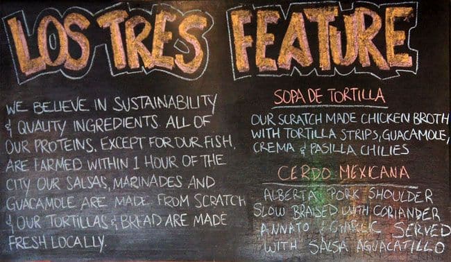 Menu of Tres Carnales Taqueria photo3