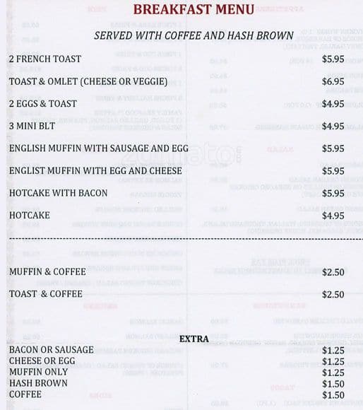 Menu of Delta’s Grill Bar & Restaurant photo2