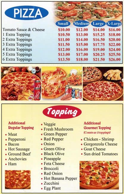 Menu of Fresca Pizza & Pasta photo2