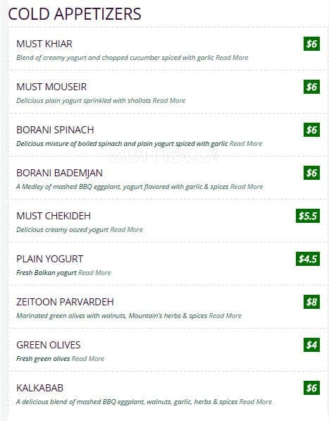 Menu of North Restaurant photo3