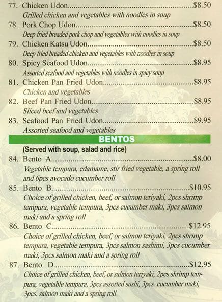 Menu of Echo Sushi photo8