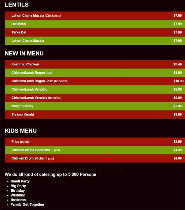 Menu of Shaheen Tikka & Kabab photo5