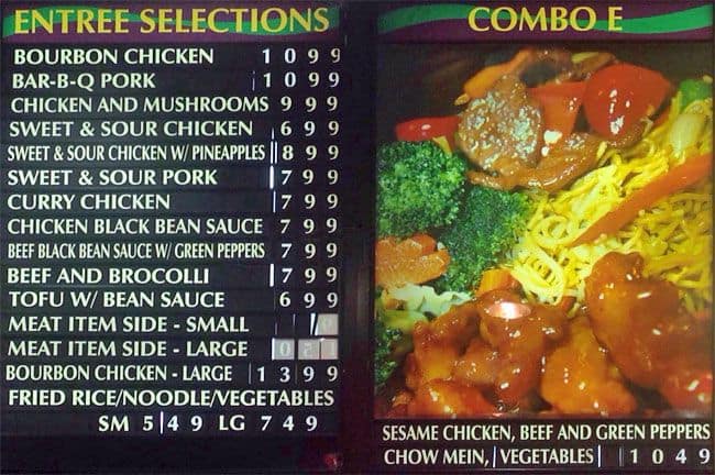 Menu of Flaming Wok photo3