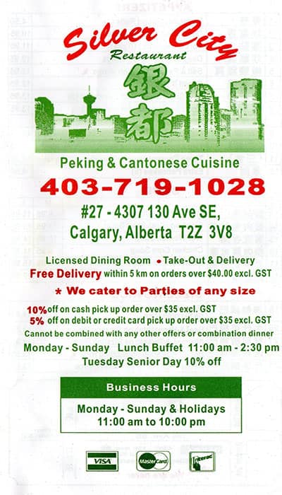 Menu of Silver City Restaurant photo2