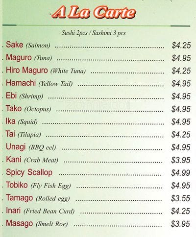 Menu of Sushi Park photo4