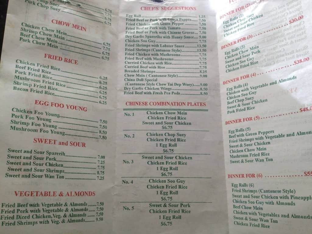 Menu of China Doll Restaurant photo2