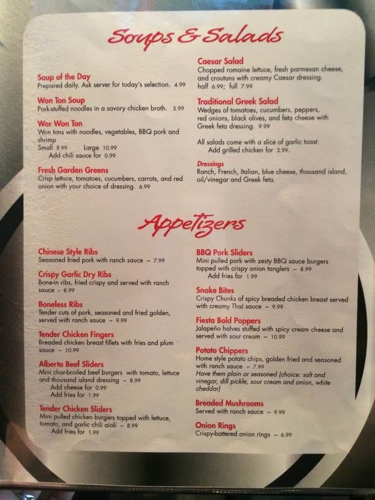 Menu of Silver Point Pub & Eatery photo2