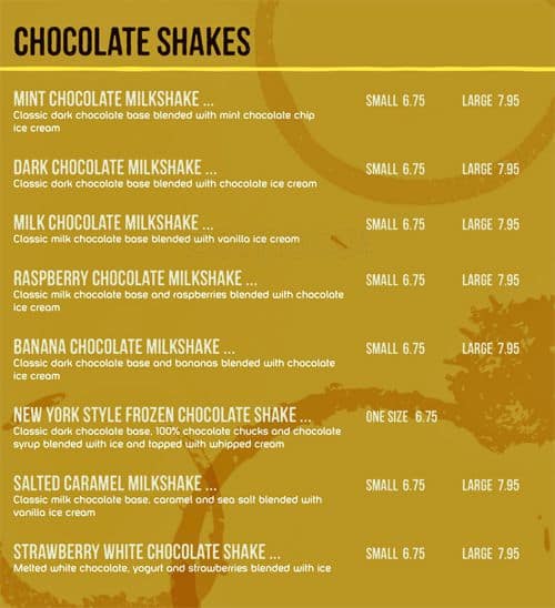 Menu of Cacao 70 photo13