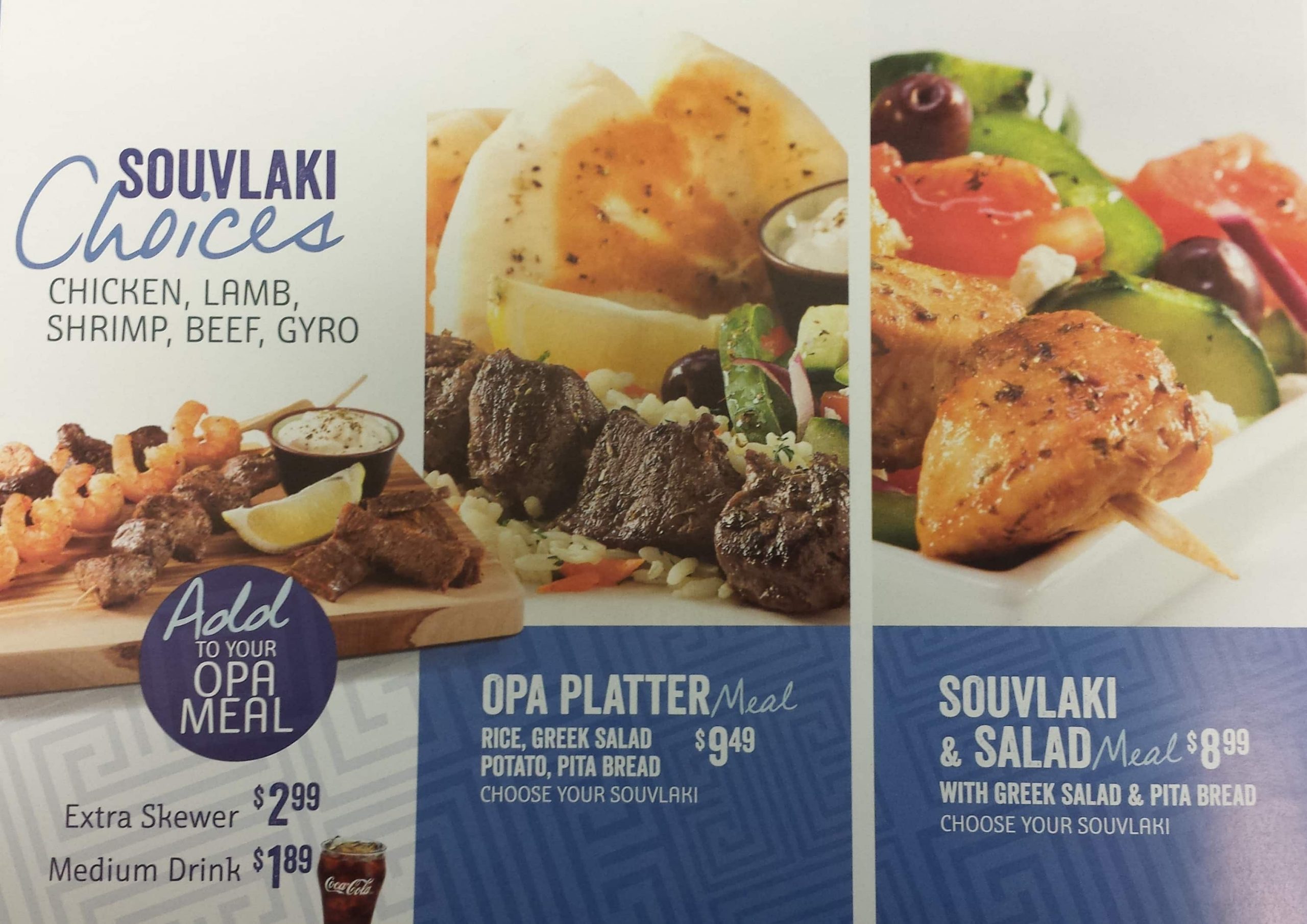 Menu of Opa of Greece photo3