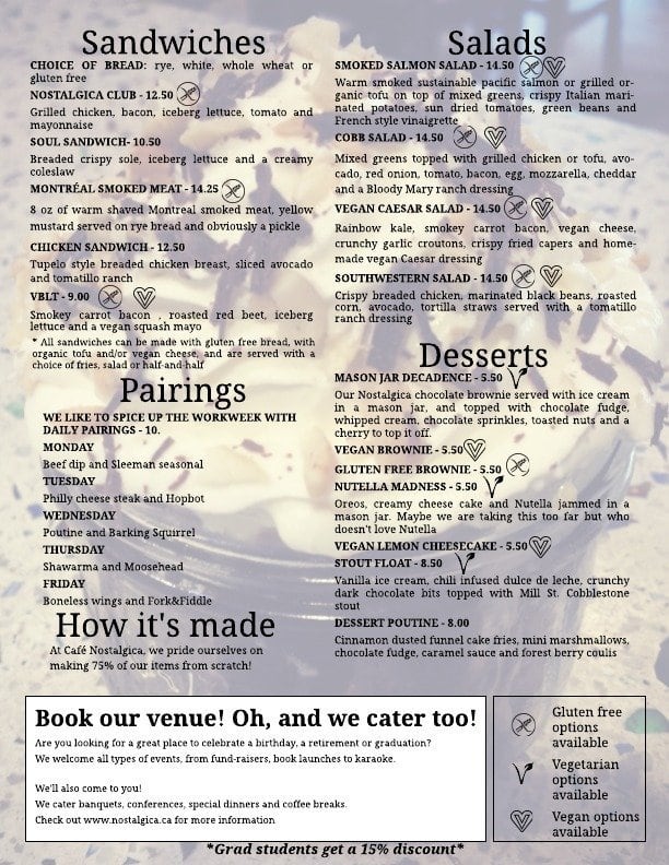 Menu of Café Nostalgica photo5