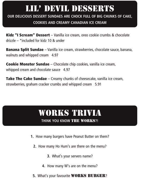 Menu of The WORKS photo10