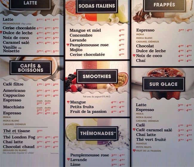 Menu of Van Houtte photo3