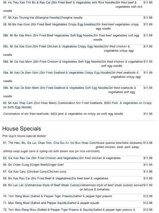 Menu of Phu Quy Vietnamese Family Restaurant photo5