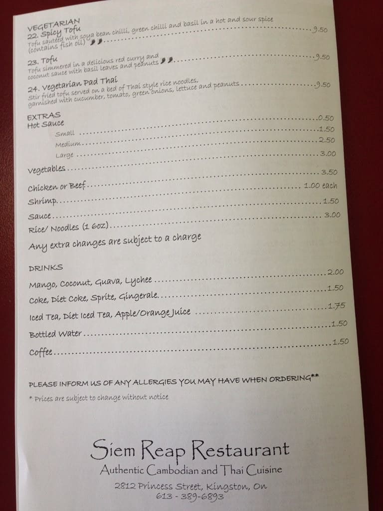Menu of Siem Reap photo5
