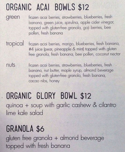 Menu of Glory Juice Co. photo4