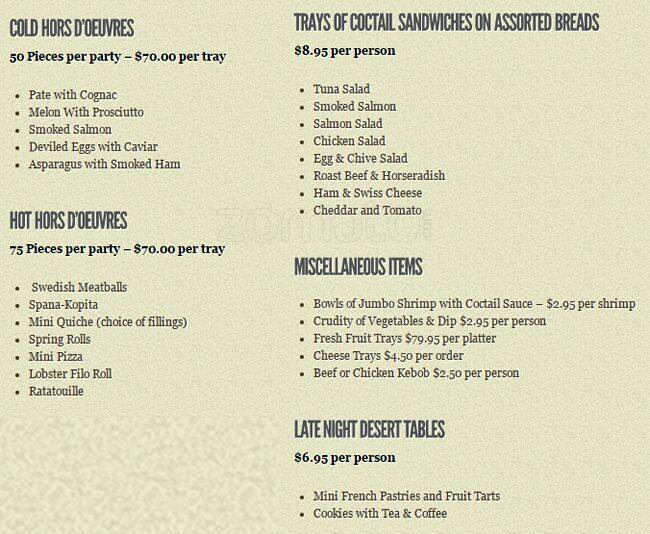 Menu of Bluffer’s Park photo9