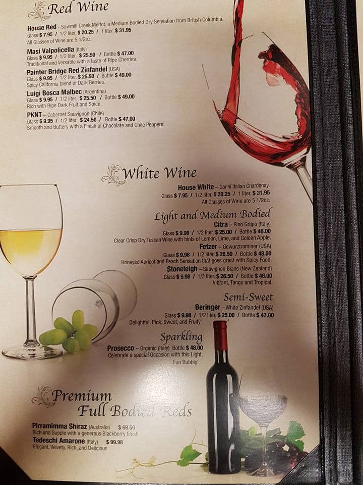 Menu of La Viena Italian Restaurant & Lounge photo4