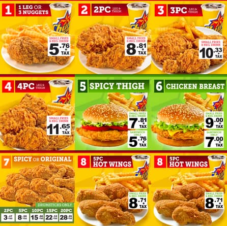 Menu of Church’s Chicken photo2