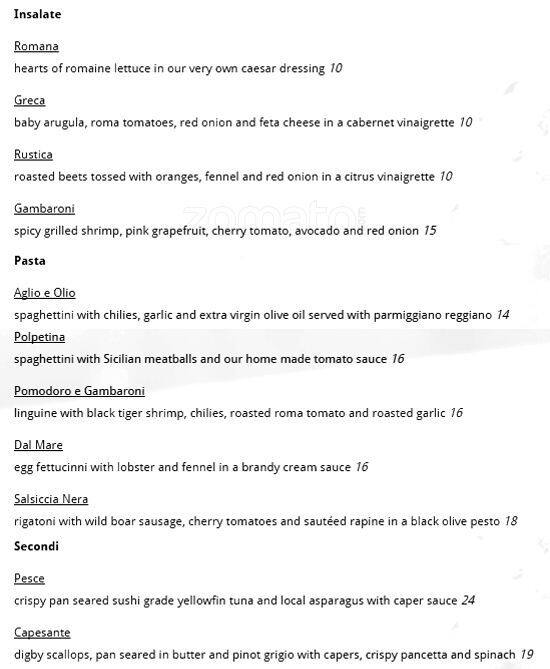 Menu of Sotto Voce photo3