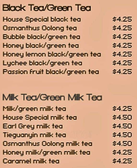 Menu of Well Tea photo11