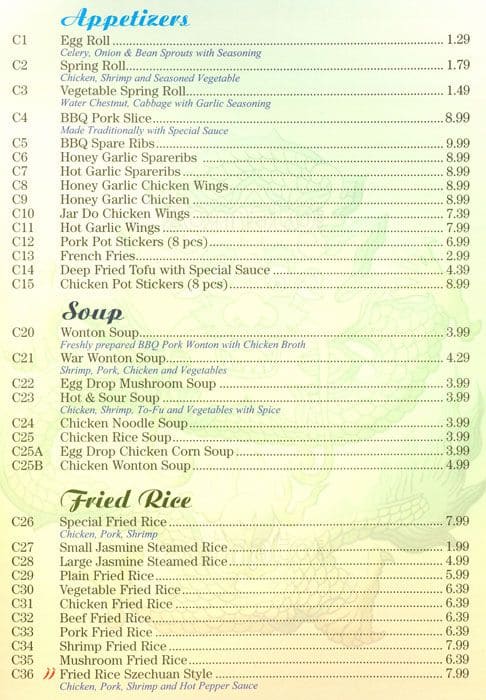 Menu of Jing Thai photo18