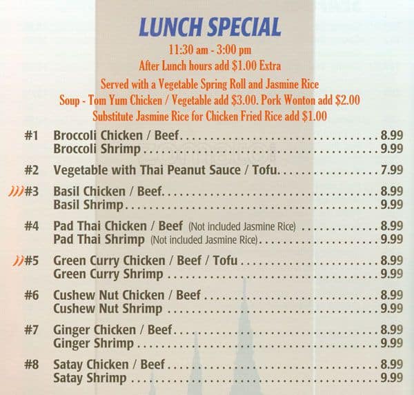 Menu of Jing Thai photo8