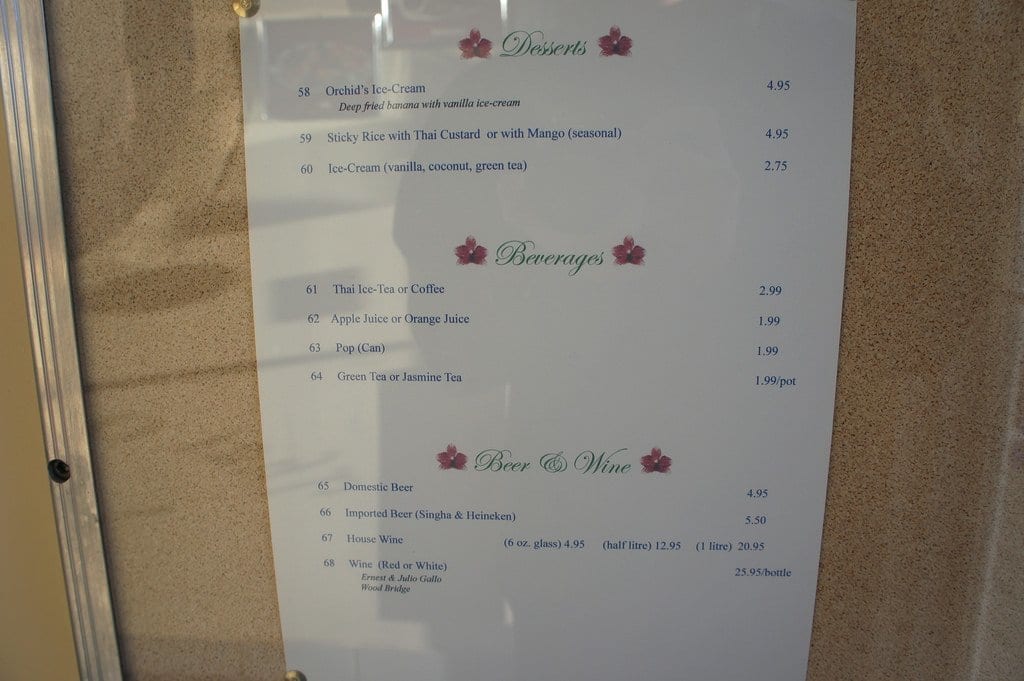 Menu of Thai Orchid photo4