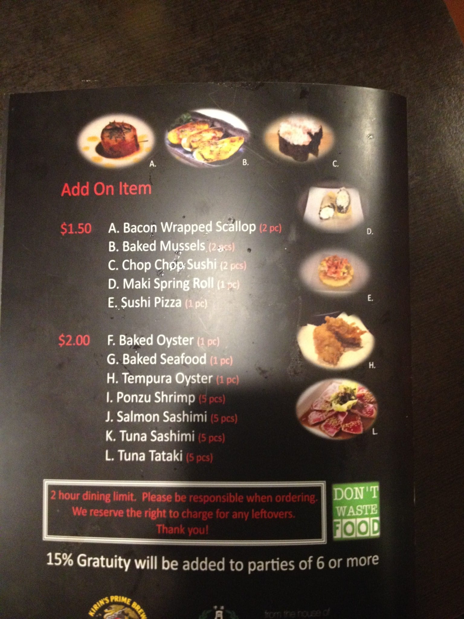 Menu of Watari photo5