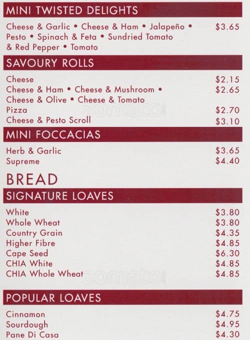 Menu of COBS Bread photo3