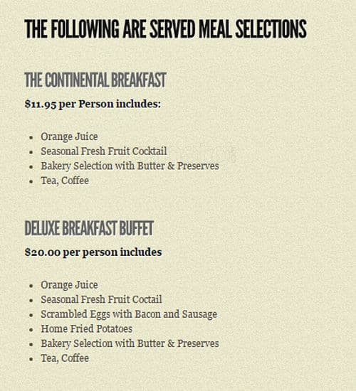 Menu of Bluffer’s Park photo10