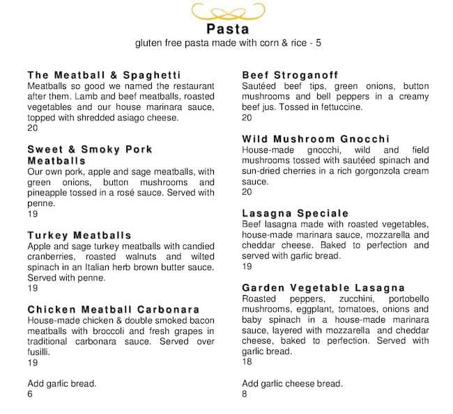 Menu of The Meatball Pizza & Pasta photo3