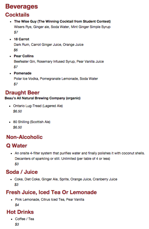 Menu of The Chefs’ House photo4