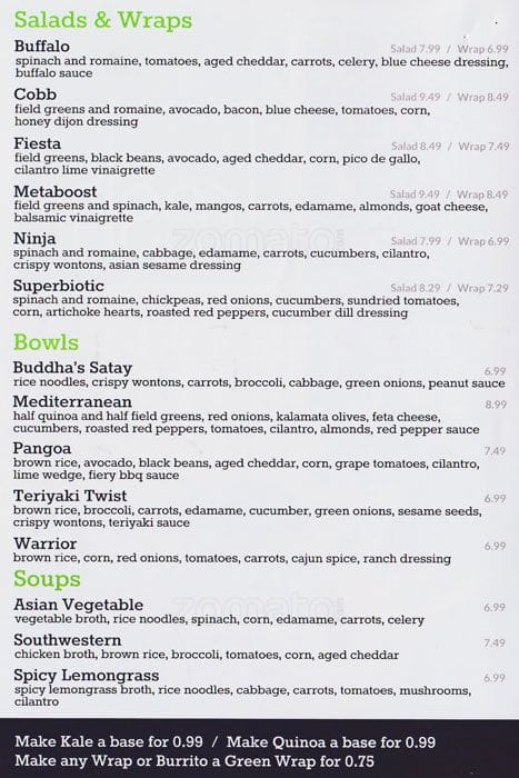 Menu of Freshii photo2