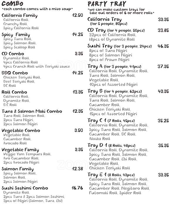 Menu of Hi Japanese Sushi photo4